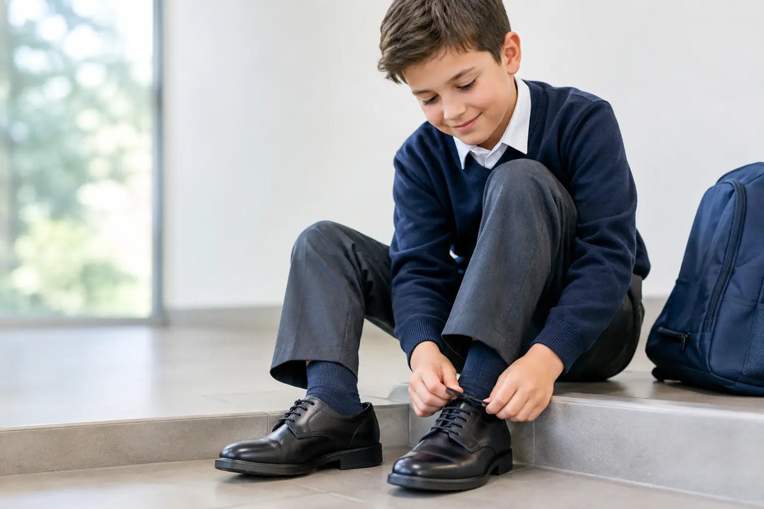 Boys Lace Up School Shoes for Busy School Days