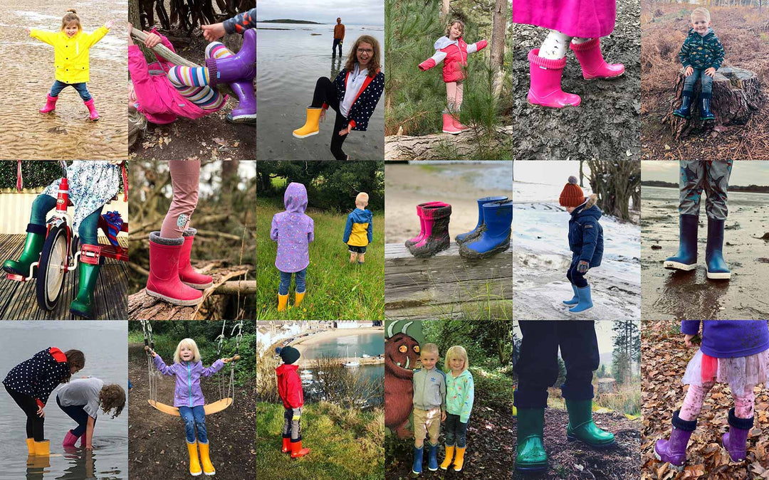 Splosh! Children's wellies from a different school of thinking.  Our Boys and Girls wellington boots are fitted with removable socks for added warmth and protection from even the muddiest of puddles