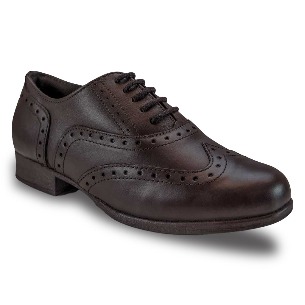 BELLA BROWN LEATHER LACE UP BROGUE - Term Footwear 