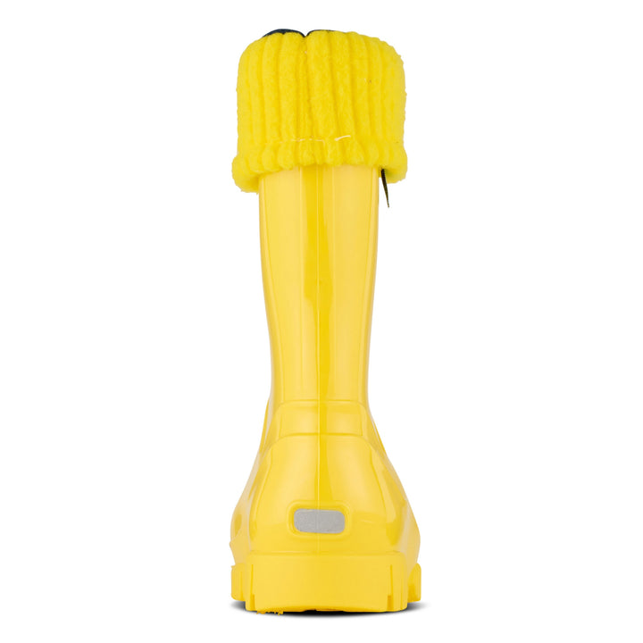 ROLLTOP YELLOW  SHINY WELLIES WITH SOCKS - Term Footwear 