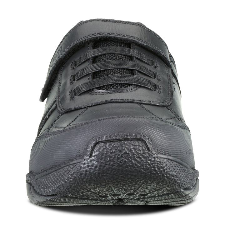 MAXX BLACK LEATHER ATHLETIC TOUCH TAPE LACE UP - Term Footwear 