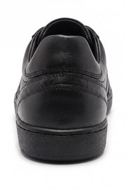 Northgate Unisex Black Leather Lace-Up Trainer School Shoe - Term Footwear 