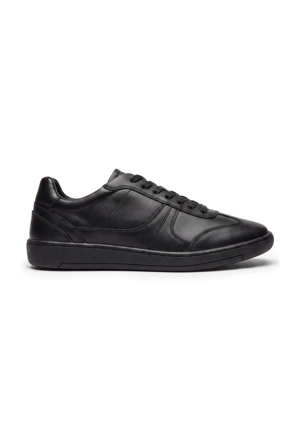 Northgate Unisex Black Leather Lace-Up Trainer School Shoe - Term Footwear 