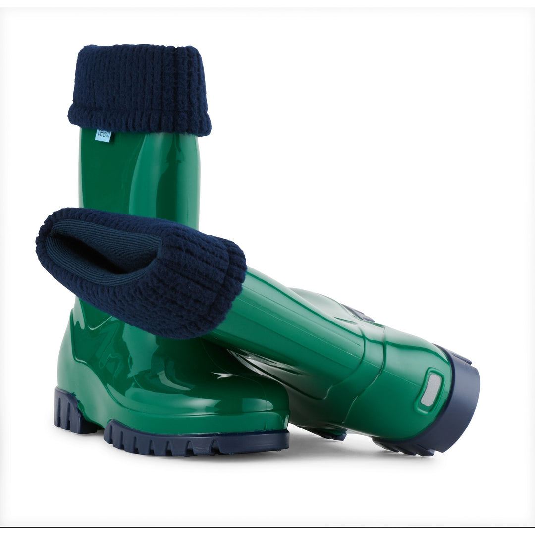 children's wellies with safety reflector and sock