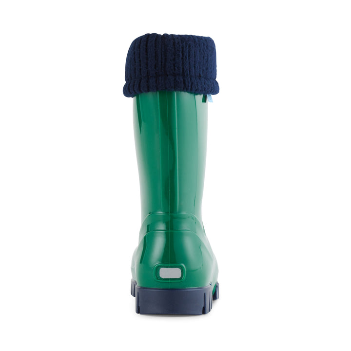 Kids green welly boot