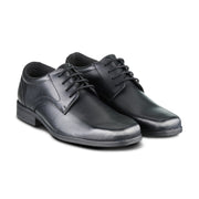 Thomas Black Leather Lace Up School Shoes