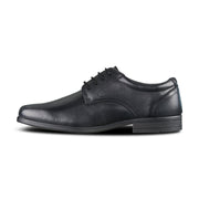 Side shot of Thomas Black Leather Lace Up School Shoe