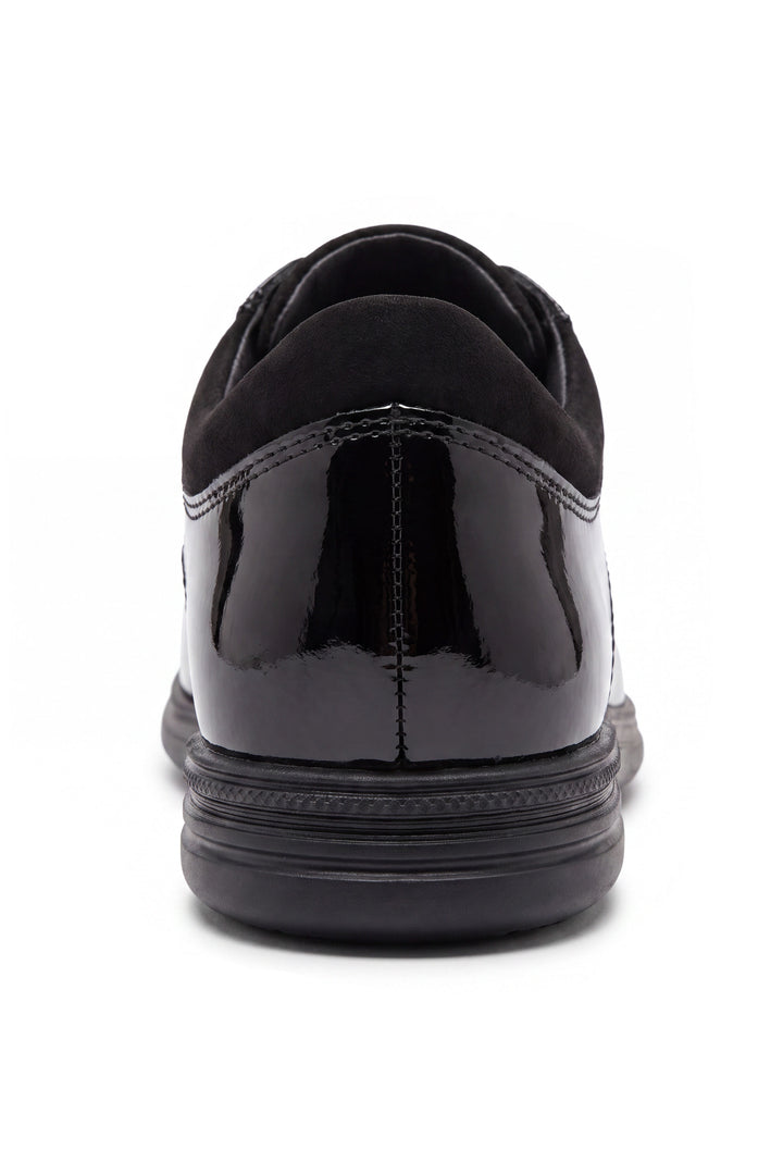 Vanessa Girls' Black Patent Butterfly T-Bar School Shoe - Term Footwear 
