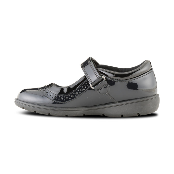 VEGA BLACK PATENT LEATHER FITTED SOFT TOUCH TAPE - Term Footwear 