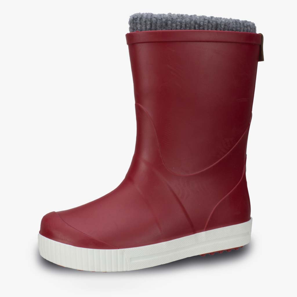 Wave Sock Lined Childrens Wellies Red - Term Footwear
