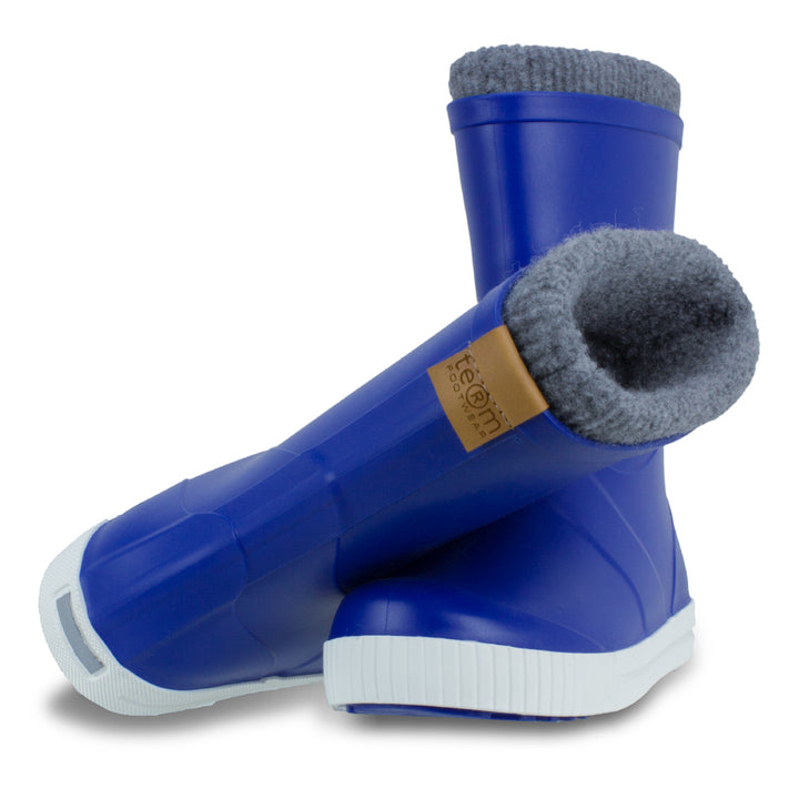 Wave Blue Sock Lined childrens Wellies - Term Footwear