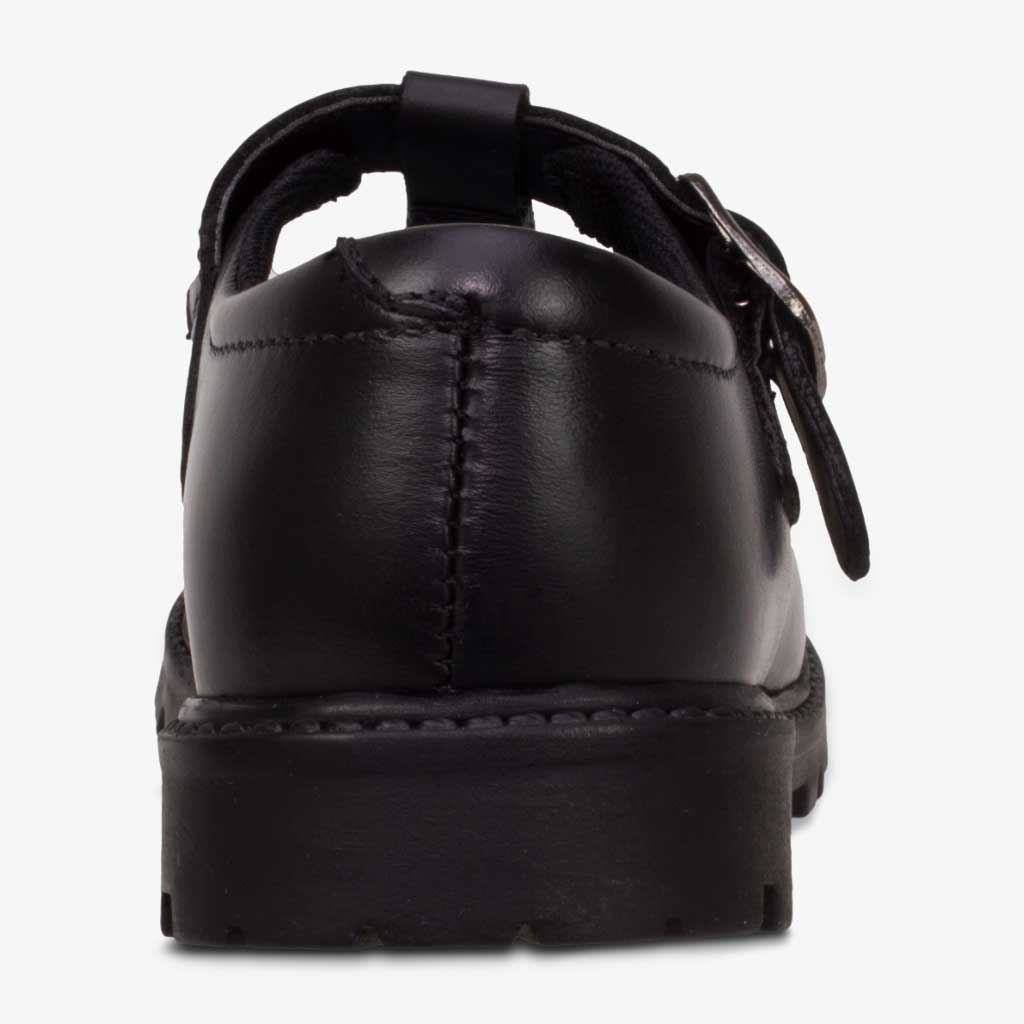 CONNIE BLACK LEATHER CLASSIC BUCKLE T BAR