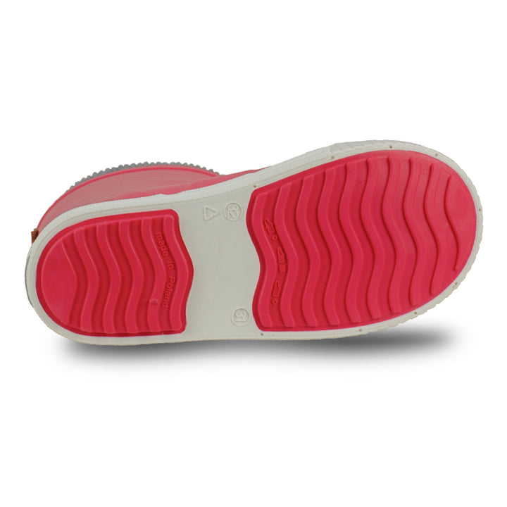Wave Sock Lined Girls Wellington Boots Pink - Term Footwear