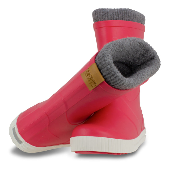 Wave Pink Sock Lined childrens Wellies - Term Footwear
