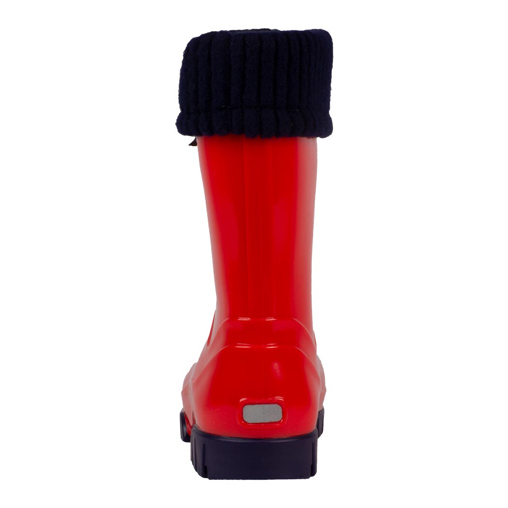 RED SHINY WELLIES WITH SOCKS - Term Footwear 