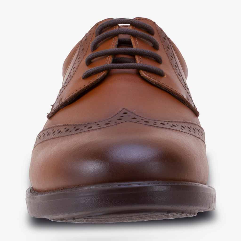 TOM BROWN LEATHER BROGUE SMART BOYS LACE SCHOOL SHOES - Term Footwear 