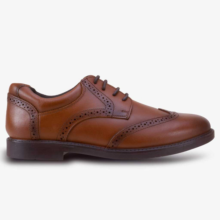 BROWN LEATHER BOYS LACE UP SCHOOL SHOES - Term Footwear 