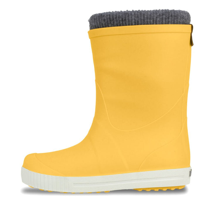 Wave Yellow Sock Lined Kids Wellies - Term Footwear